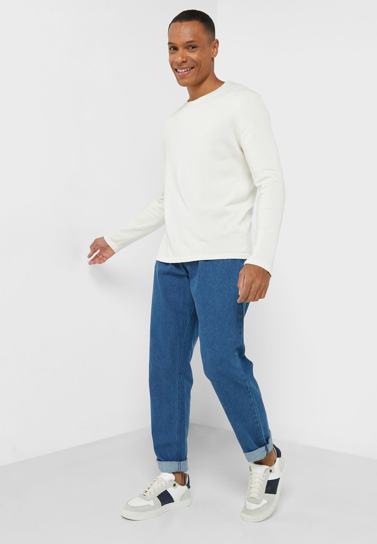 men's pleated jeans