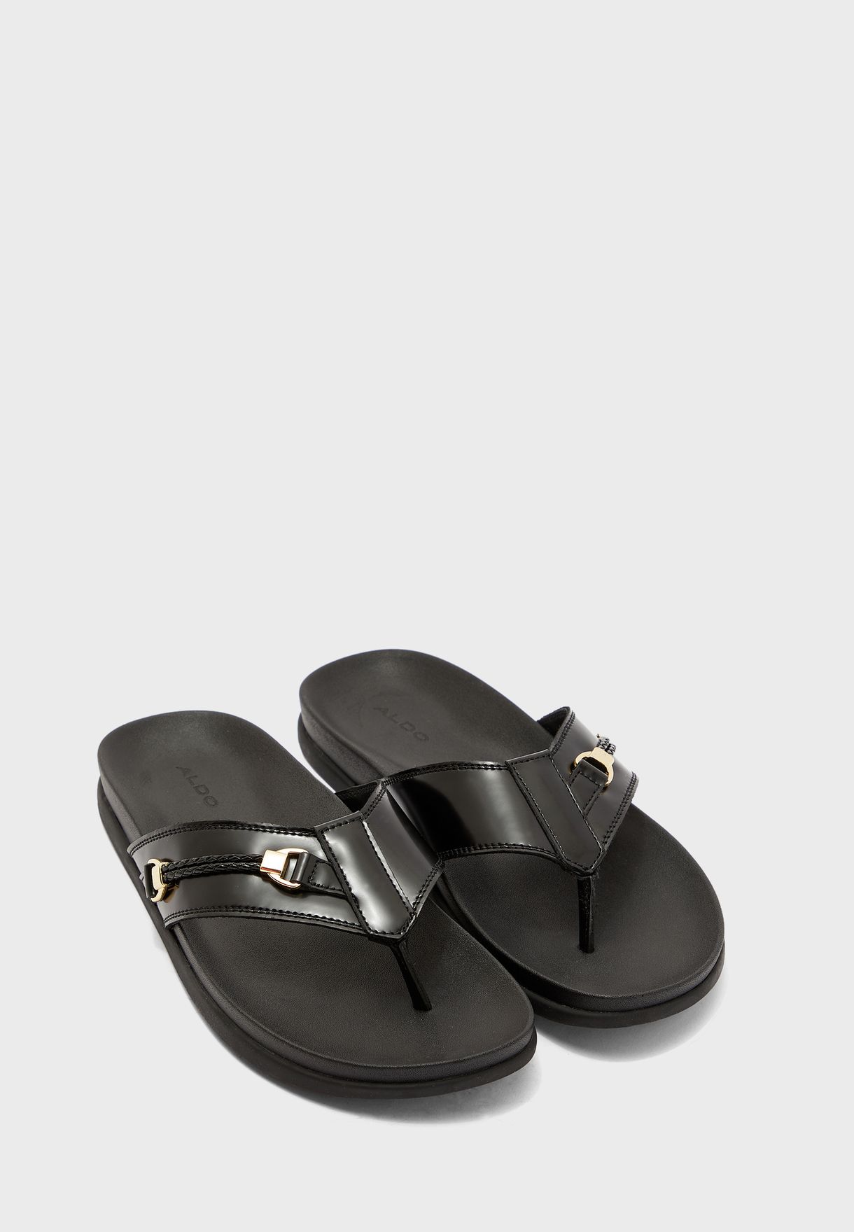 Buy Aldo black Haelini Flat Sandal for 