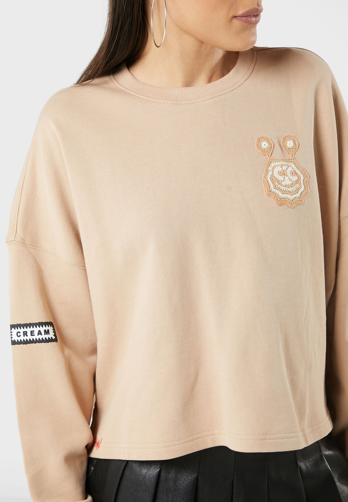Crochet Badge Sweatshirt