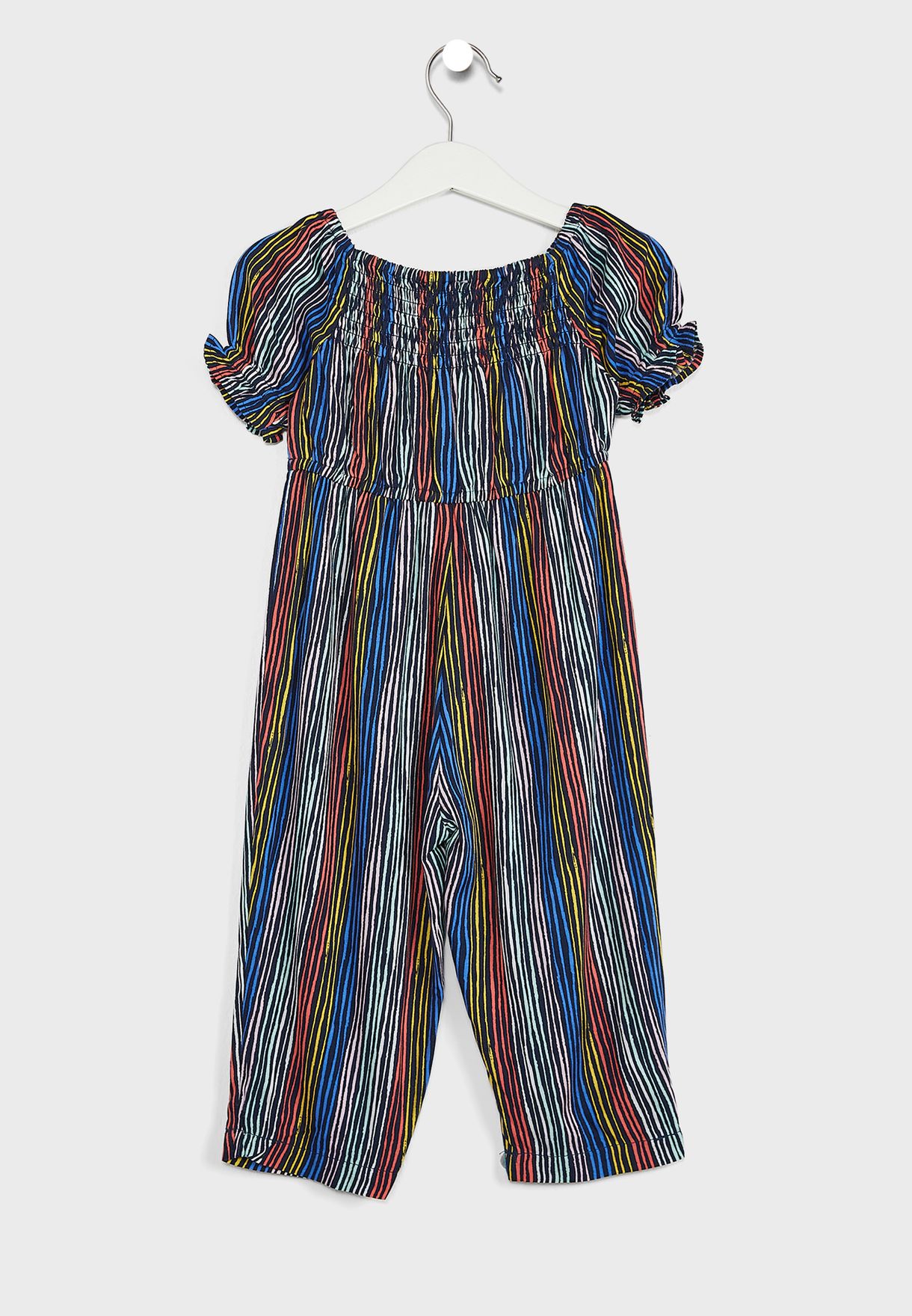 Detailed Striped Jumpsuit