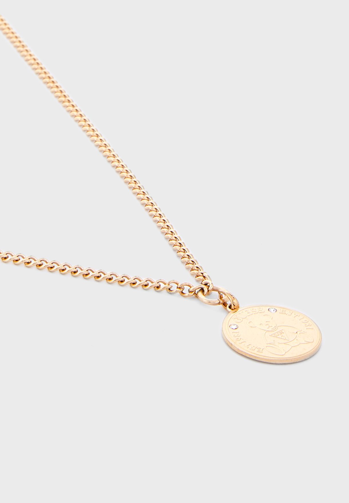 guess coin necklace