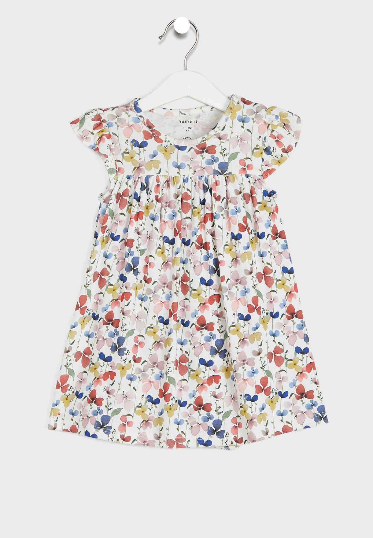 Infant Flower Print Dress & Knicker Set