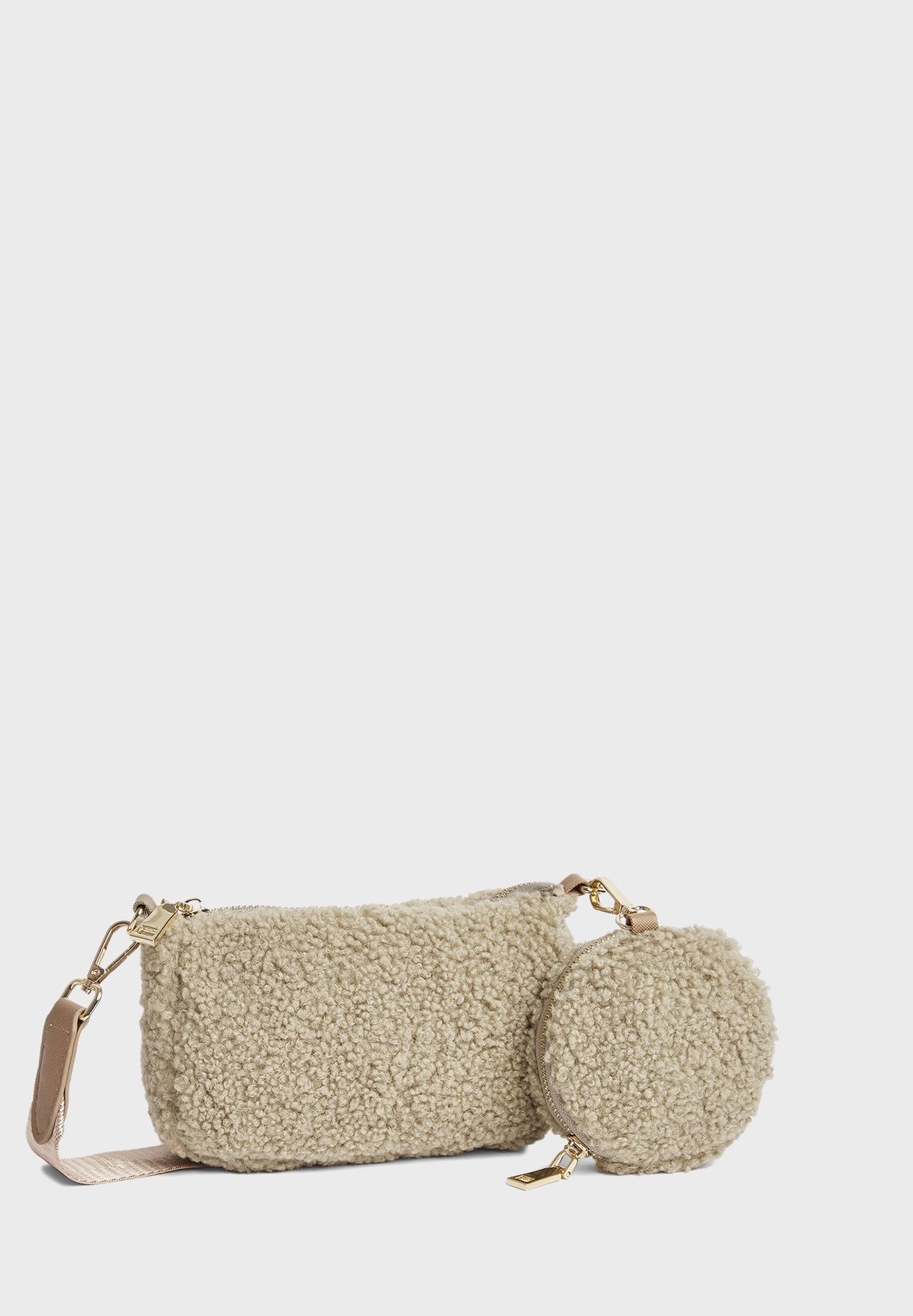 Teddy Faux Fur Cross Body With Coin Purse