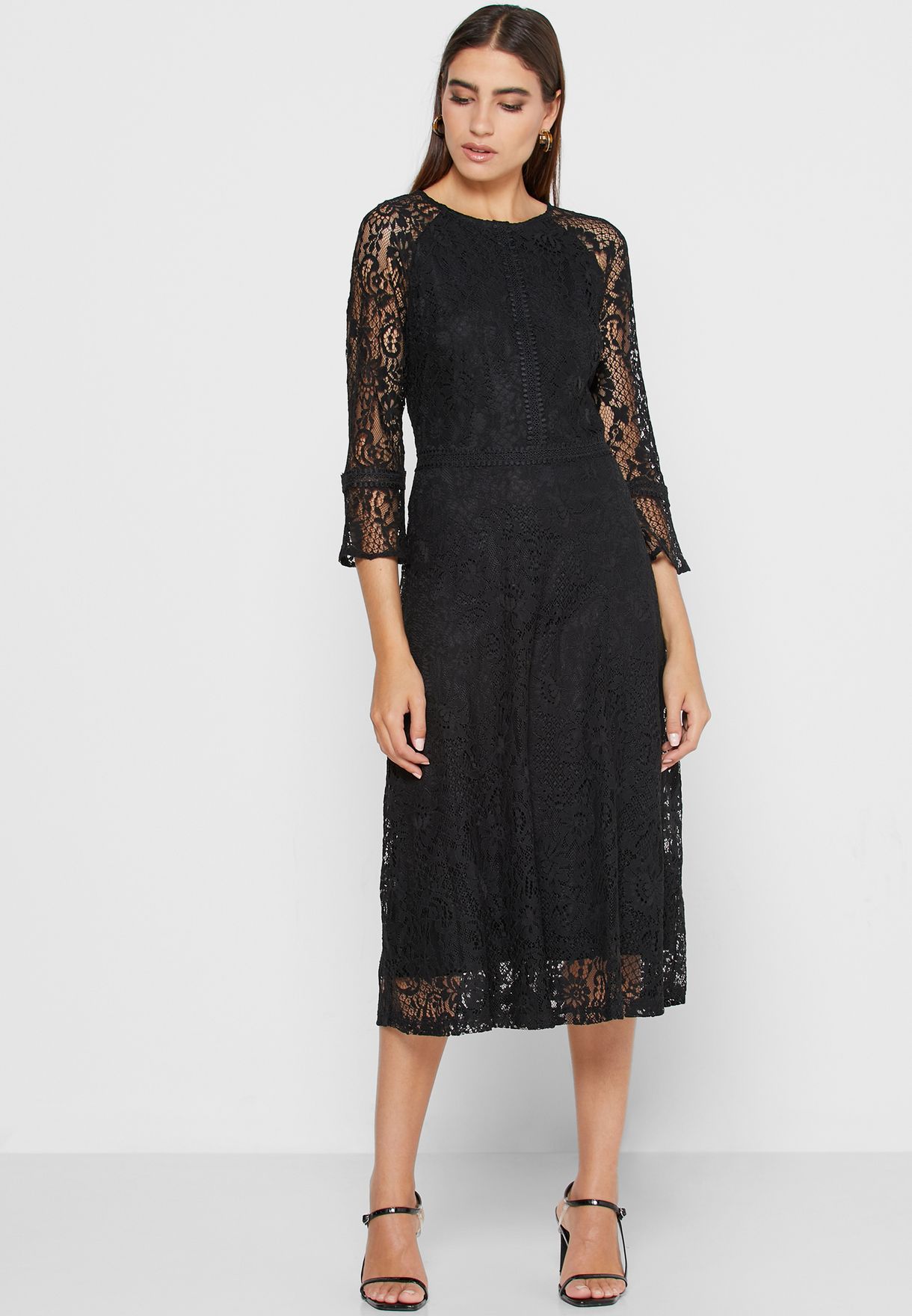 Buy Dorothy Perkins Tall black Lace Dress for Women MENA, Worldwide