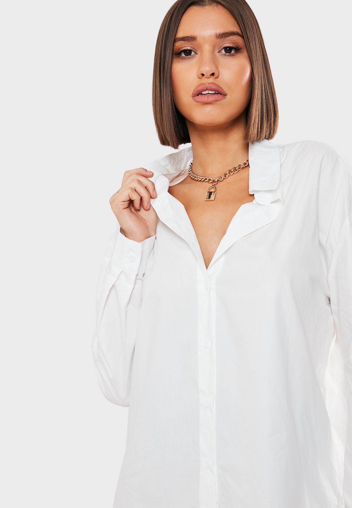 Buy Missguided white Oversized Button Down Shirt for Women in Manama, Riffa