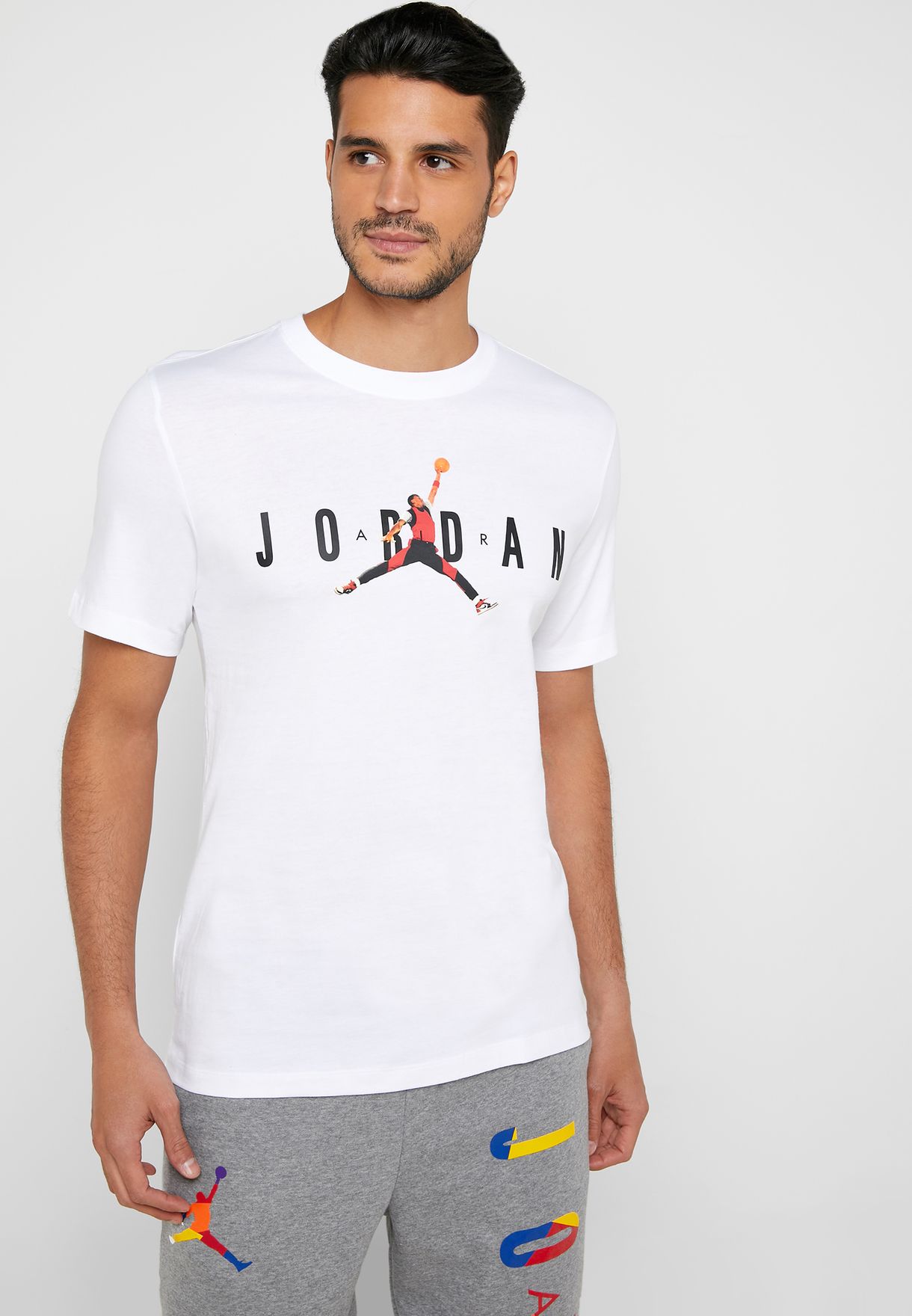 air jordan white t shirt