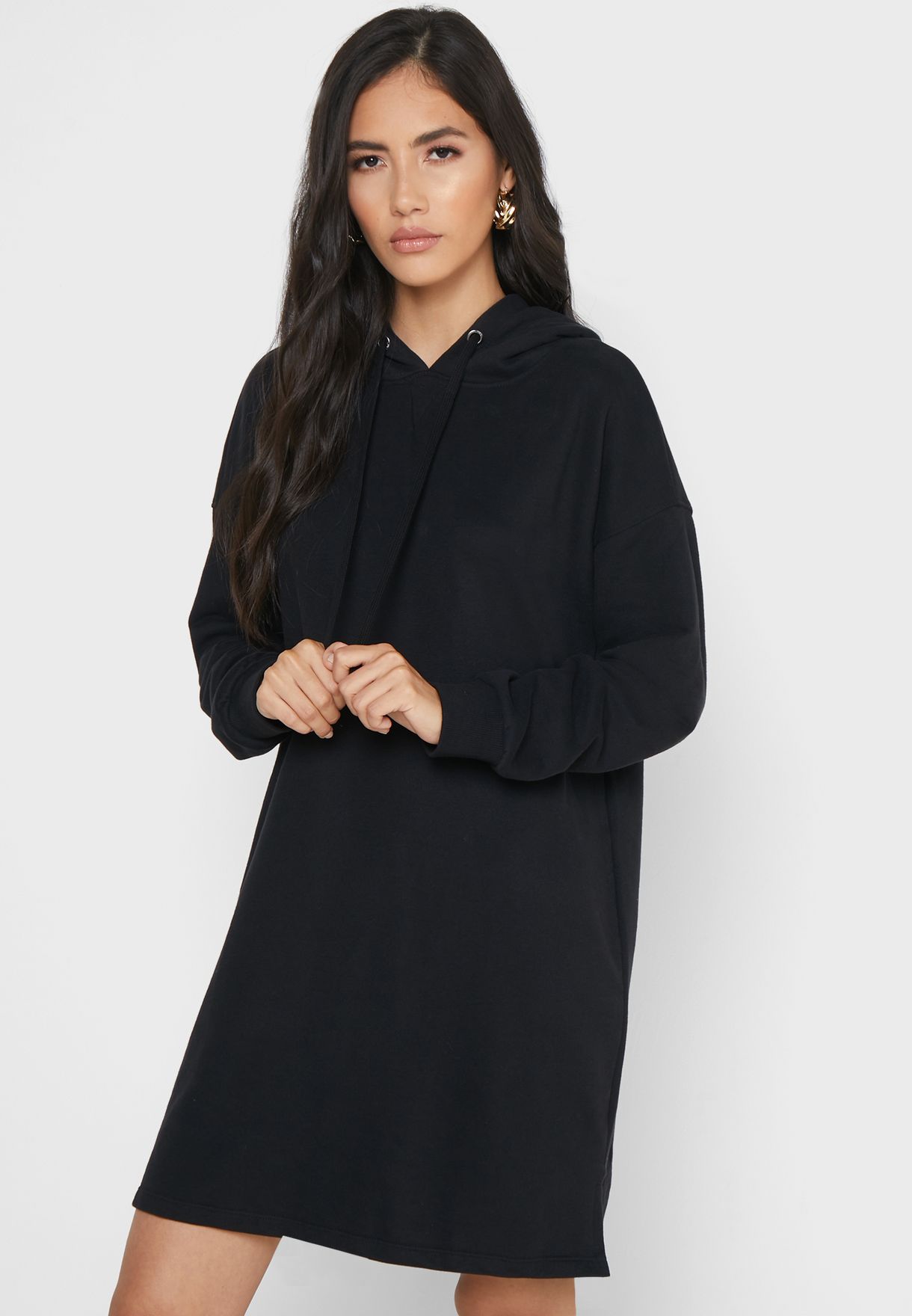 hooded sweater dress