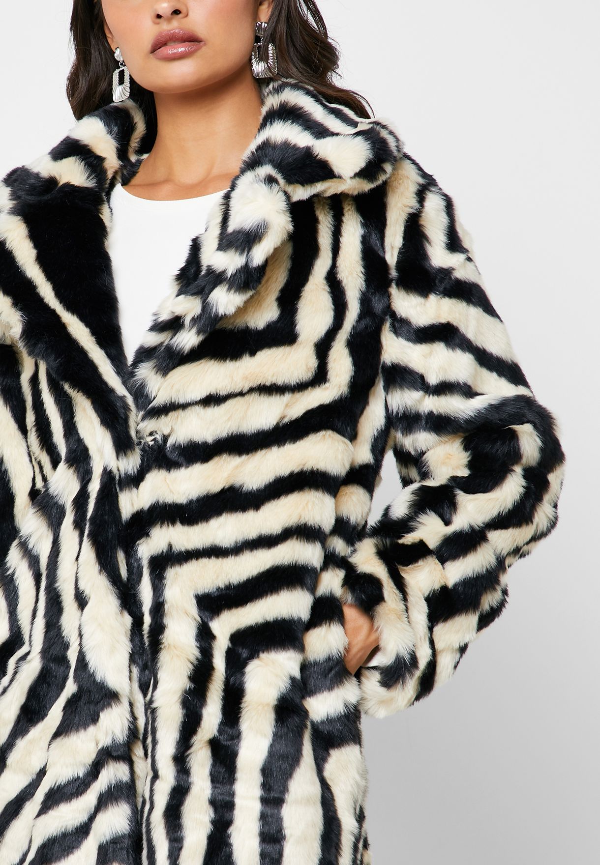 Ivy Revel Animalprint Zebra Print, Real Zebra Fur Coat