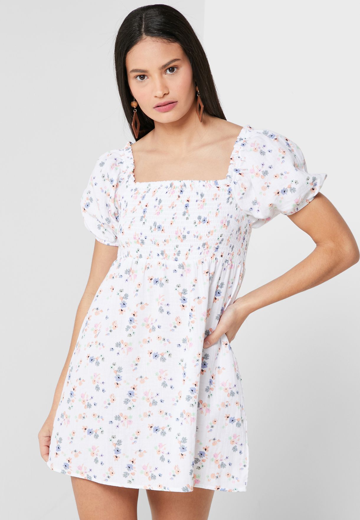 cotton on puff sleeve dress