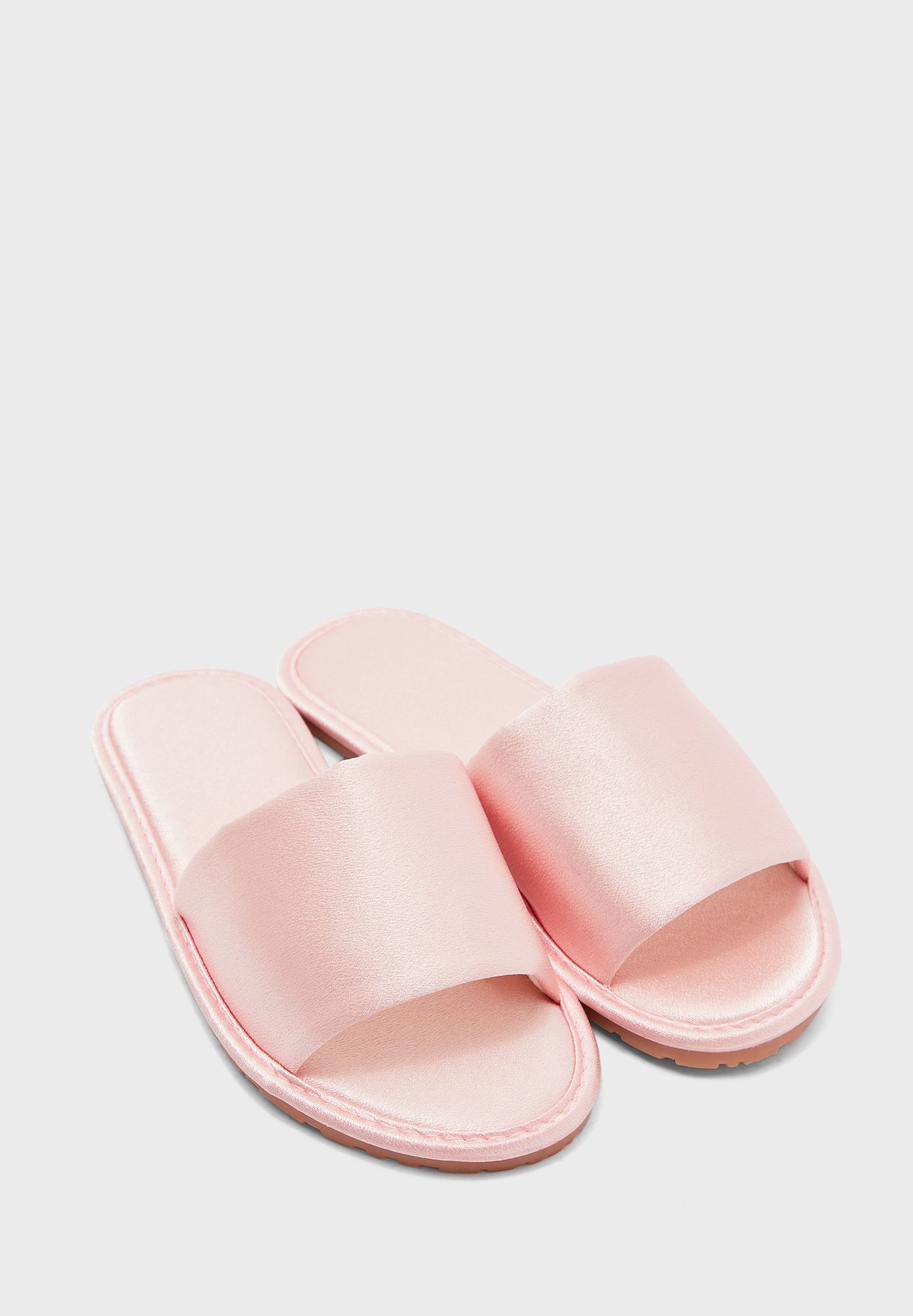 pink satin slippers