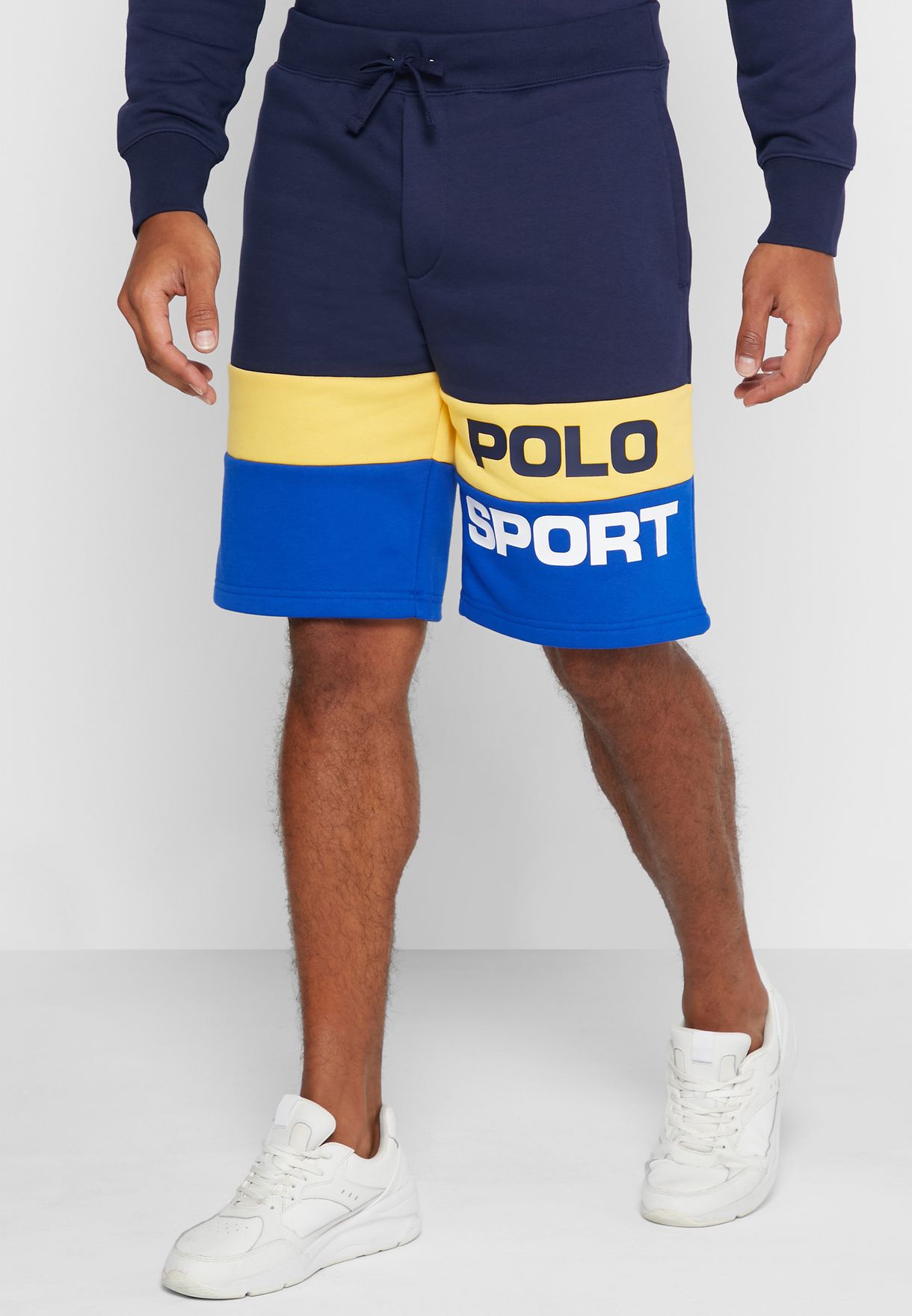 polo color block shorts