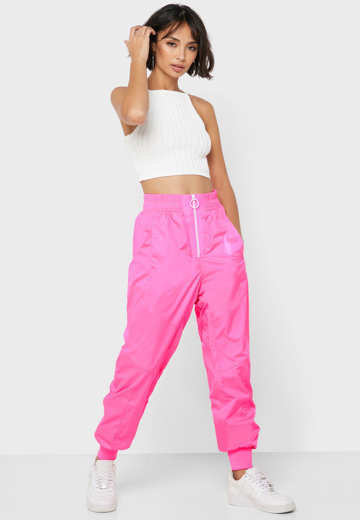 nike high waisted pink cargo pants