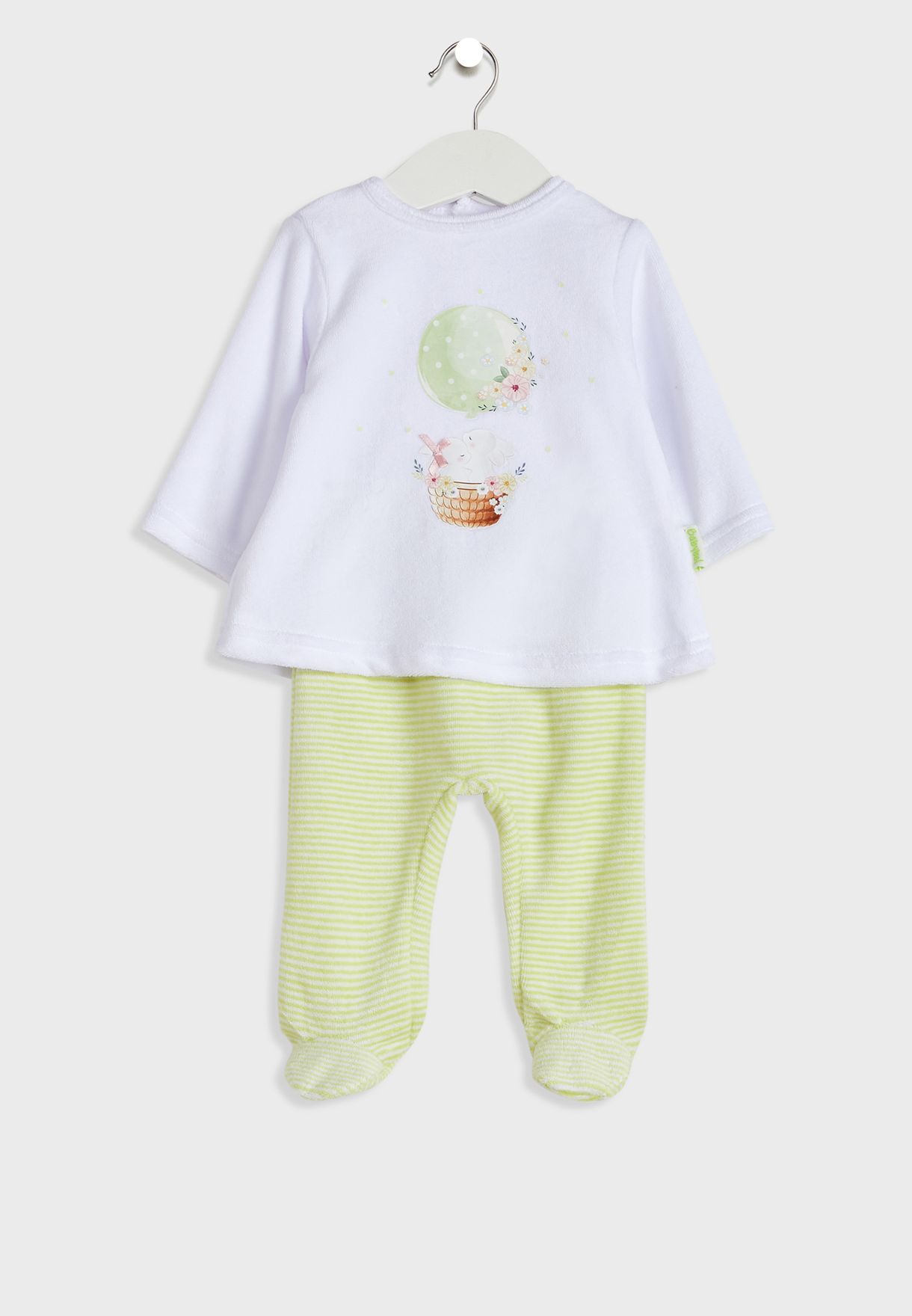 Infant Printed T-Shirt & Footed Sweatpants Set