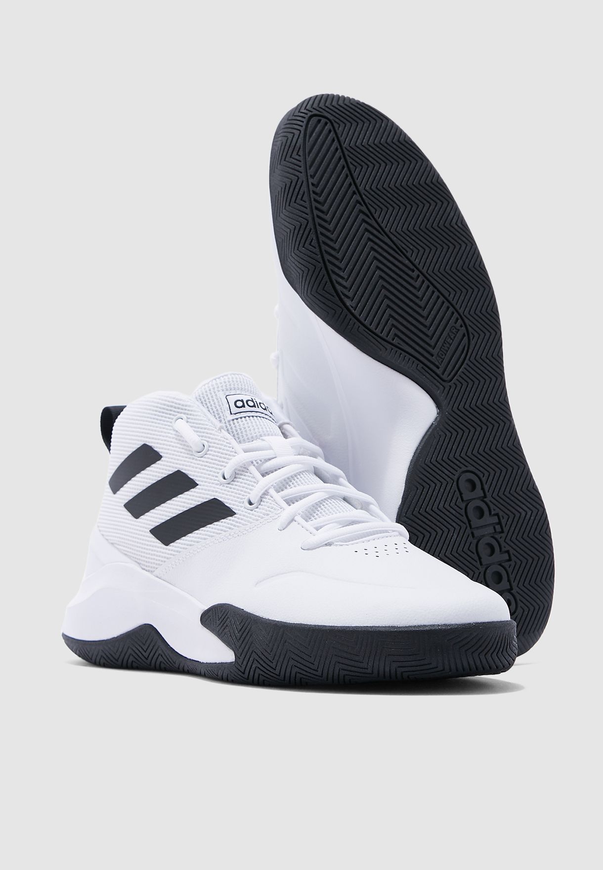 Buy adidas white Own The Game Basketball Men\u0026#39;s Sneakers Shoes Mid for  Men in MENA, Worldwide | EE9631