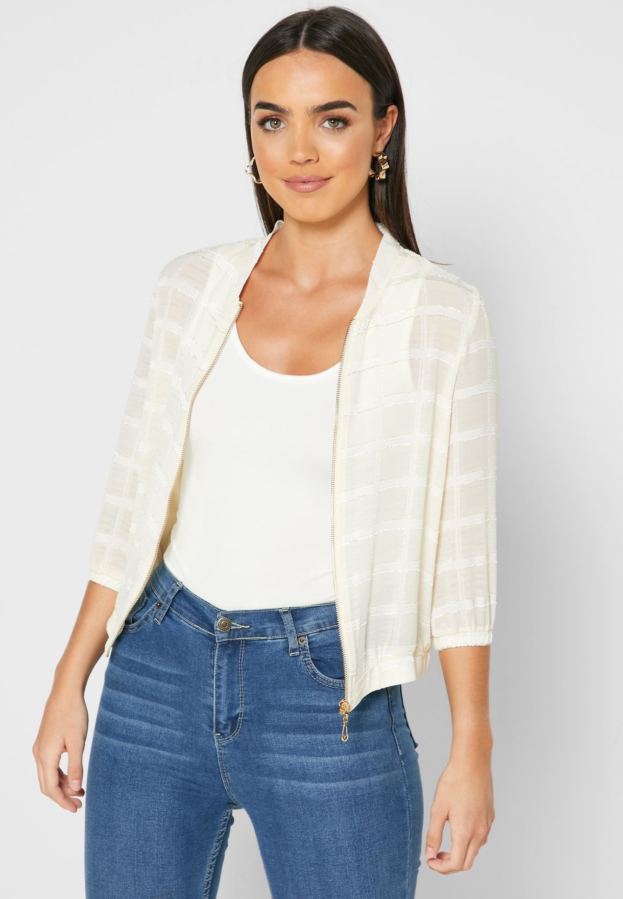 white organza jacket