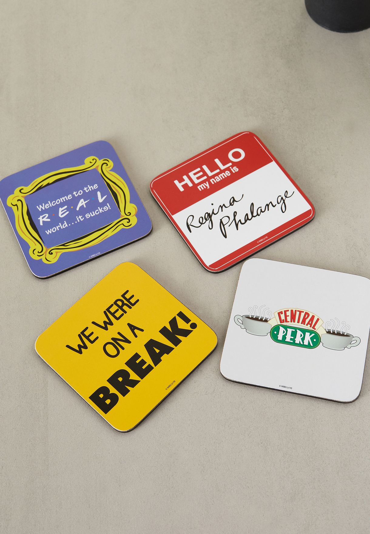 Set Of 4 Friends Quotes Coasters