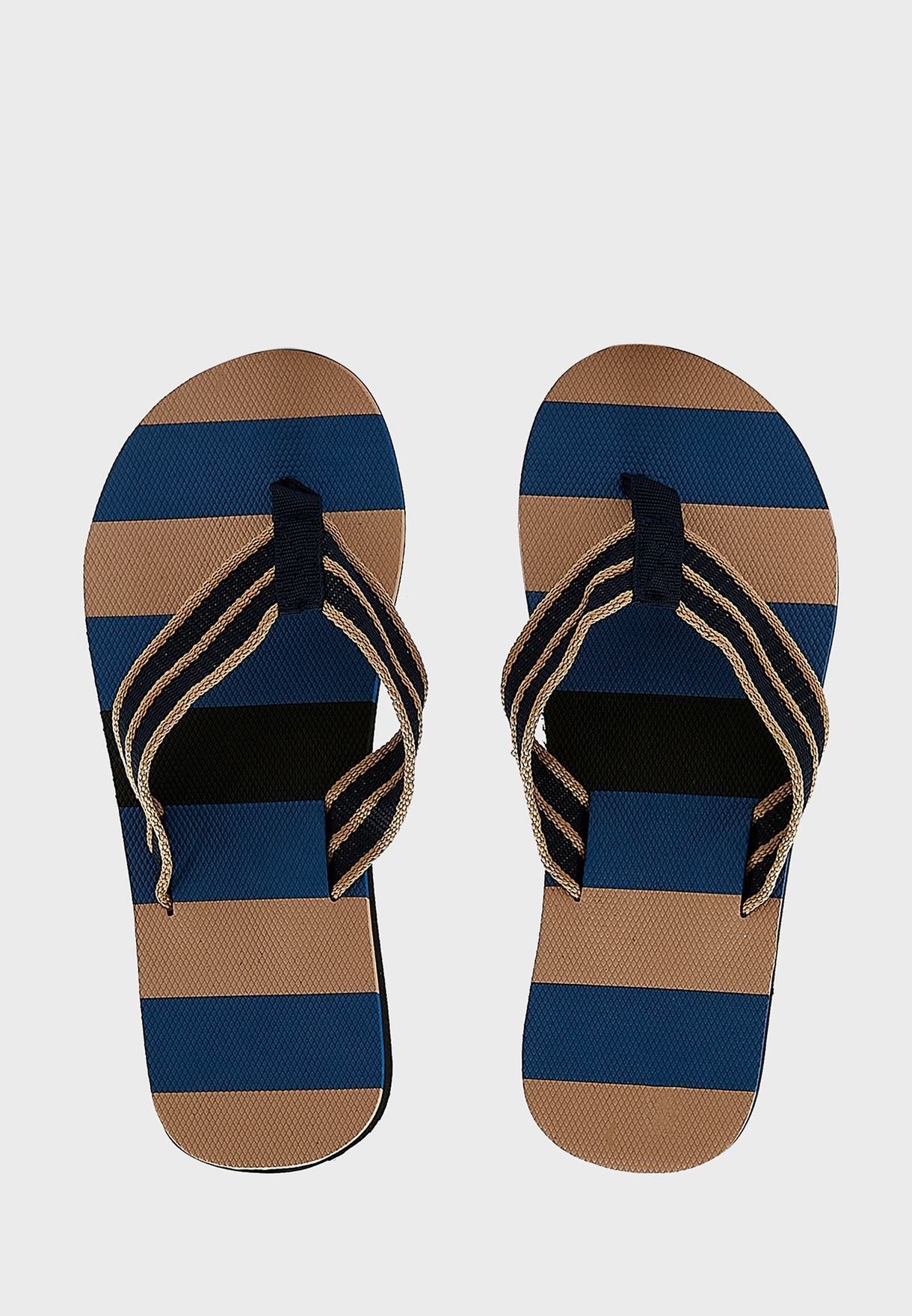 Striped Summer Flip Flops