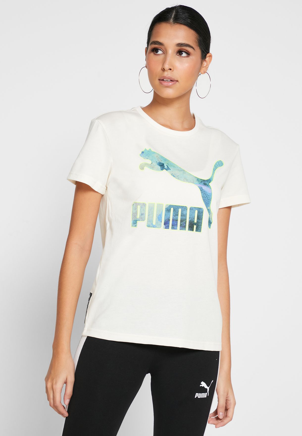 turquoise puma shirt