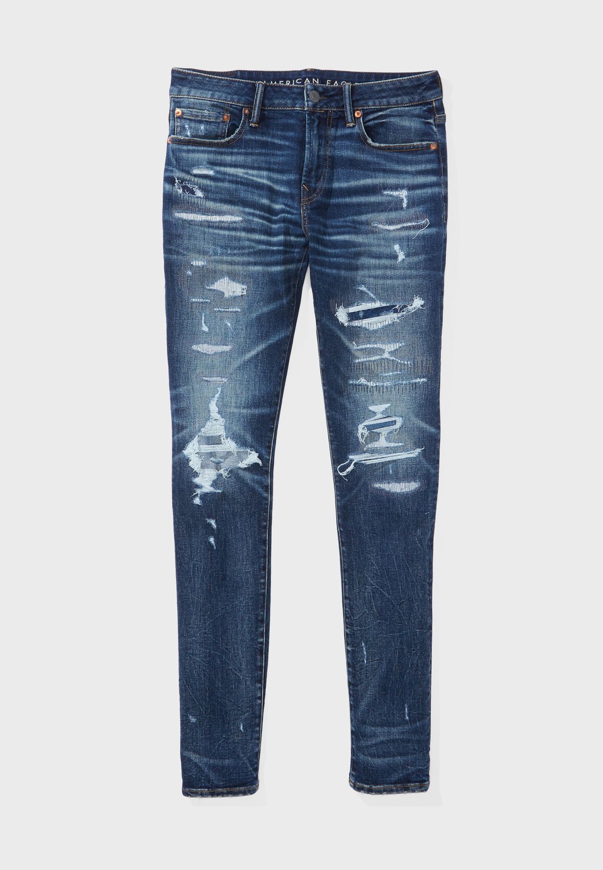 Buy American Eagle Blue Distressed Skinny Fit Jeans For Men In Muscat Other Cities U 0119 5563 2