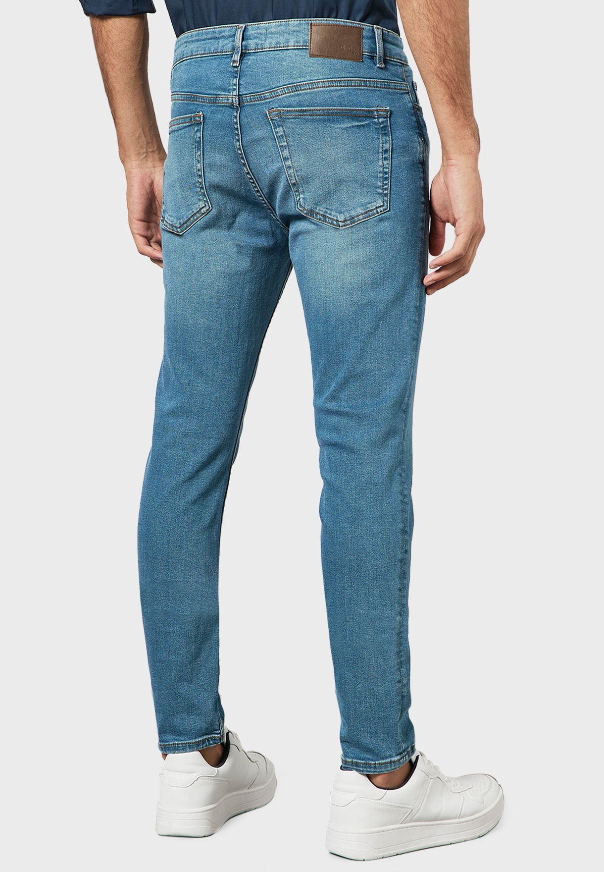 Mid Wash Skinny Fit Jeans