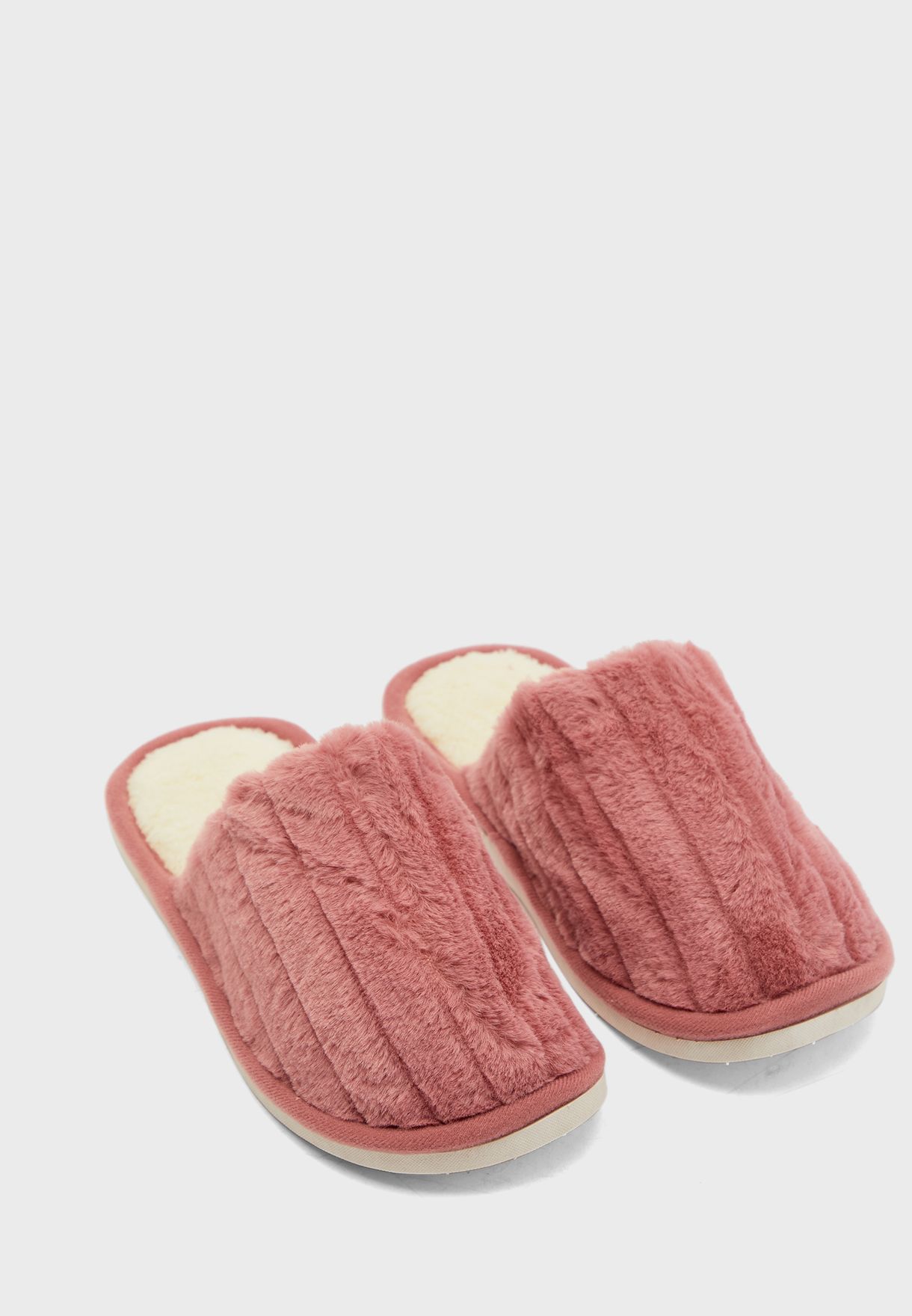 Buy Ginger pink Plush Slippers for 