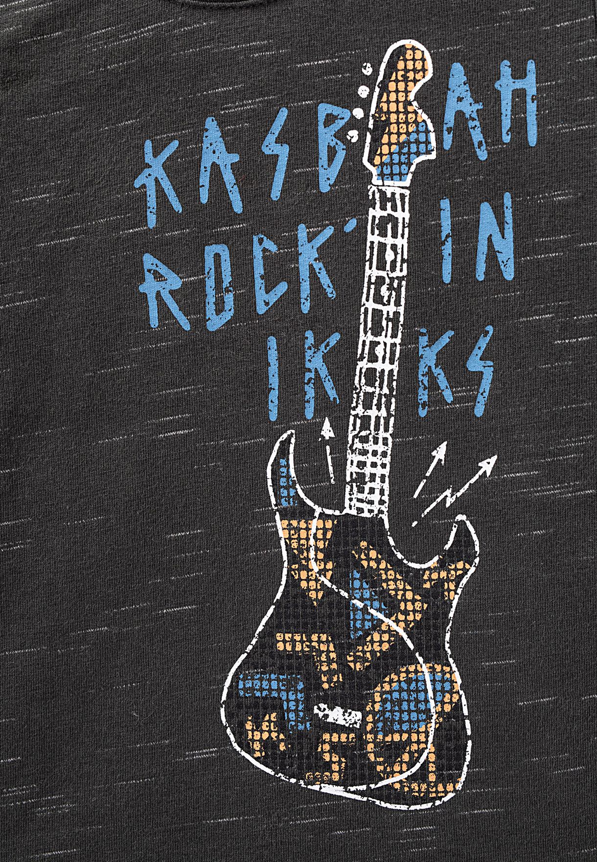 Kids Guitar Print T-Shirt