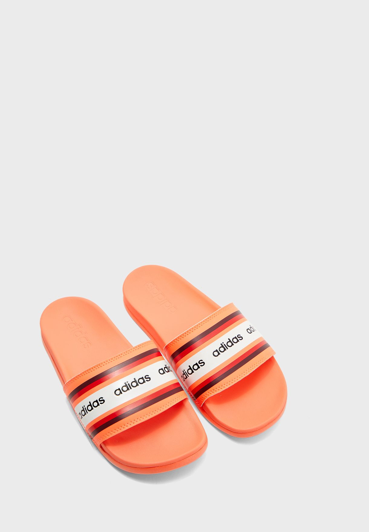adidas flip flops orange