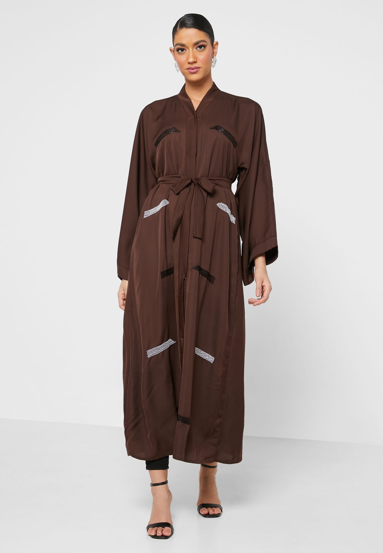 Wide Sleeves Embellished Abaya