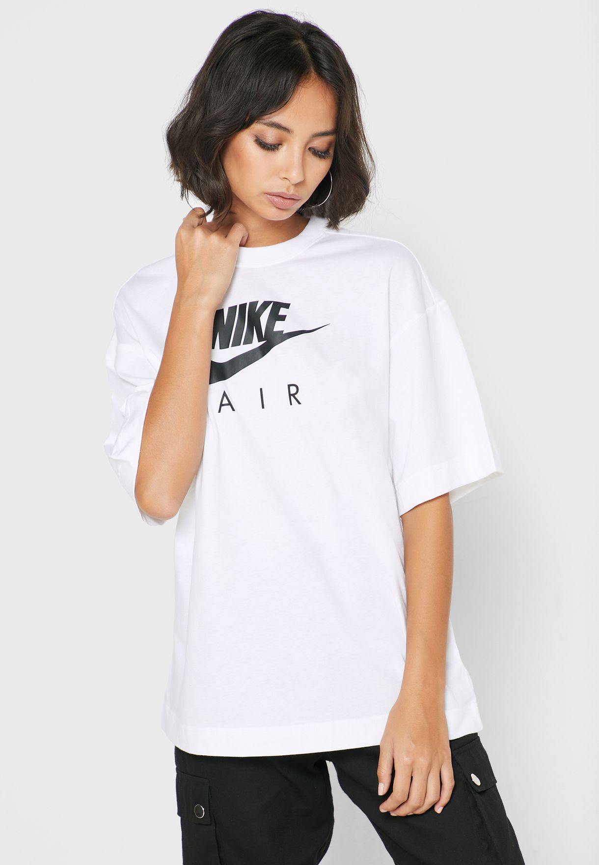 nike air t shirt women's white