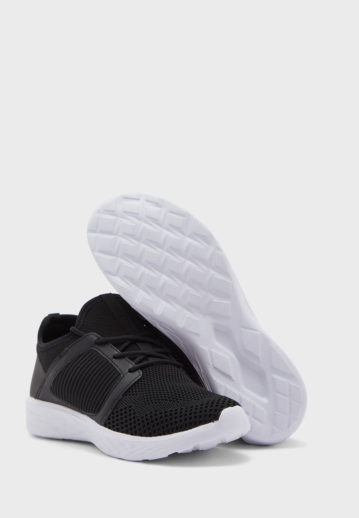 Sleek Casual Knit Sneakers