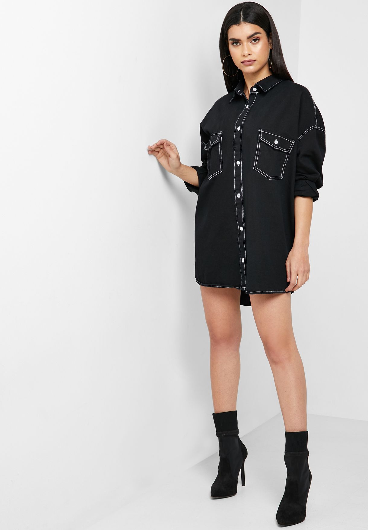 denim shirt dress petite