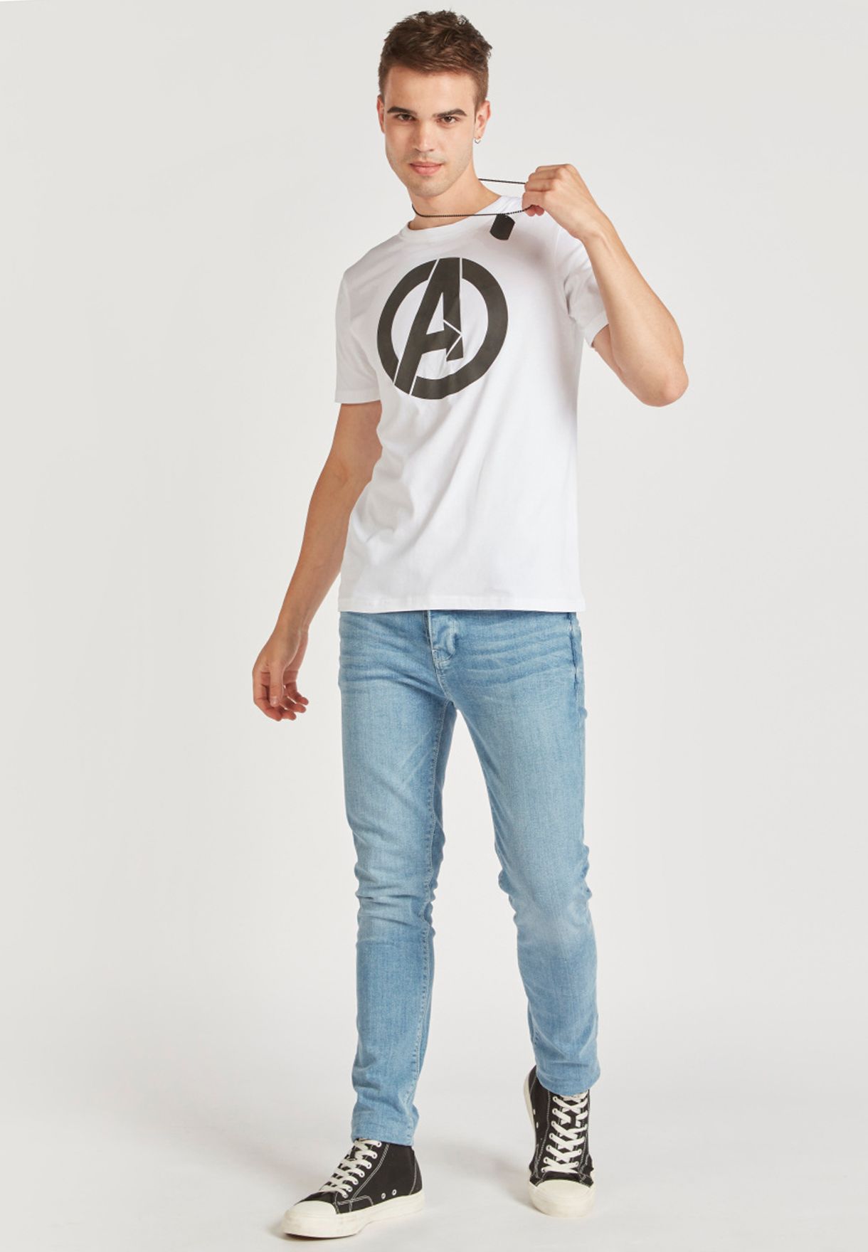 Avengers Logo Crew Neck T-Shirt