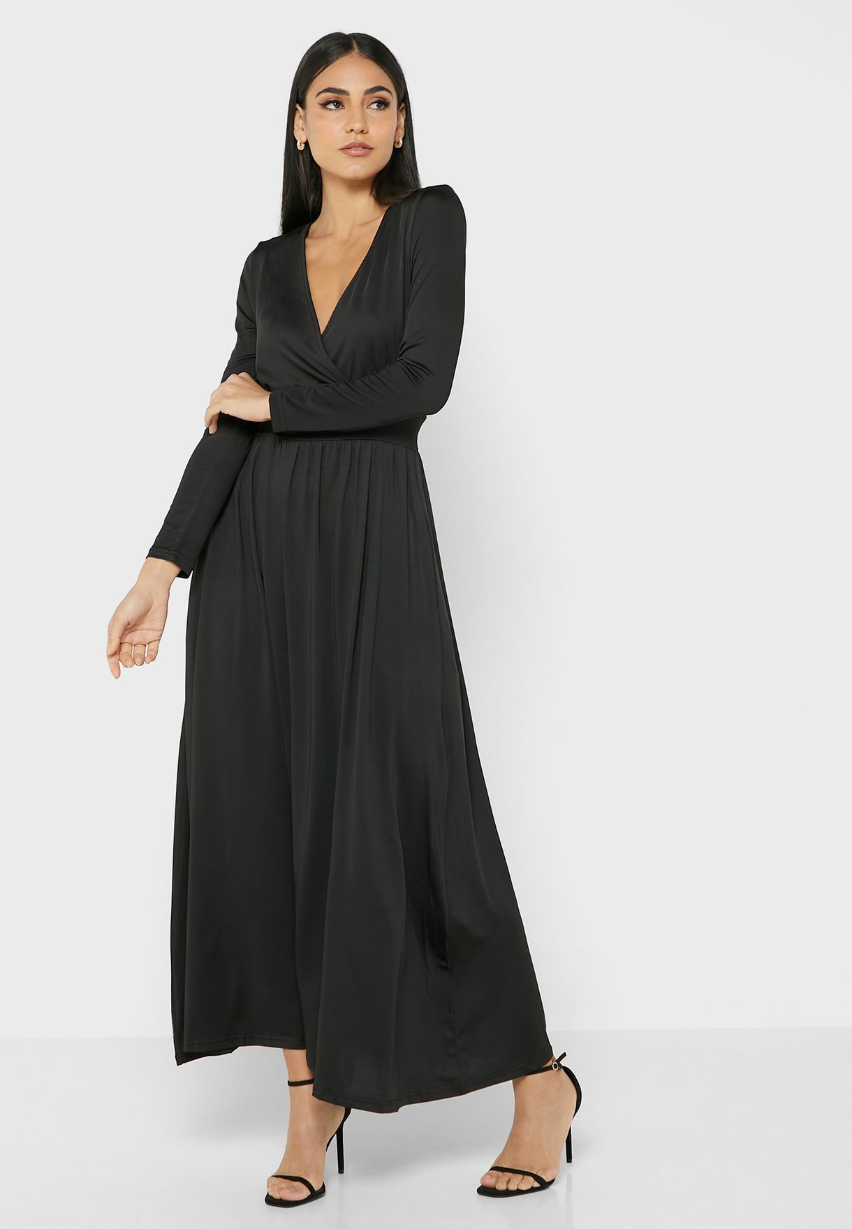 Buy Ella black Waist Band Detail Dress for Women in Dubai, Abu Dhabi