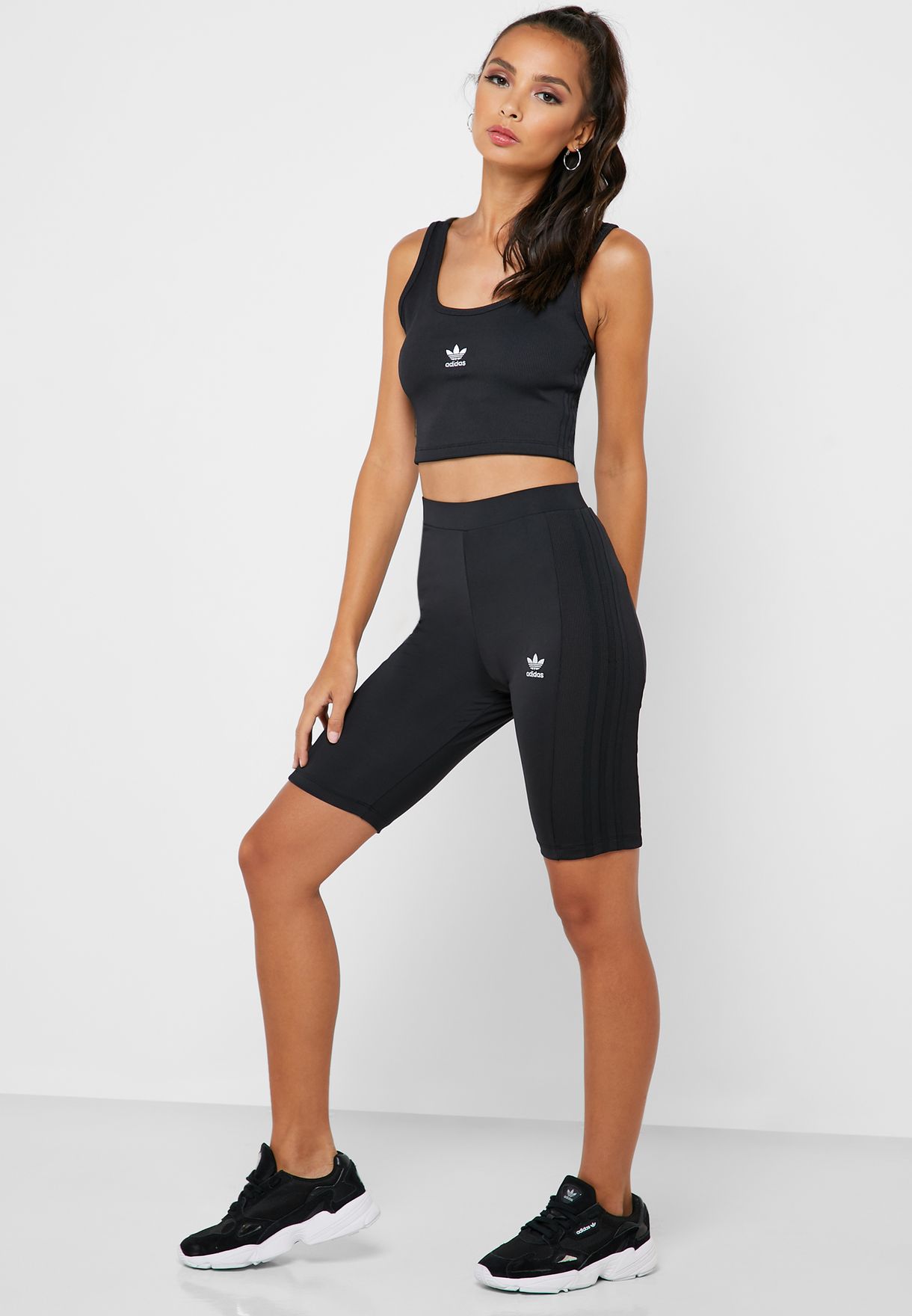 Buy adidas Originals black Trefoil Cycling Shorts for Women in Dubai ...