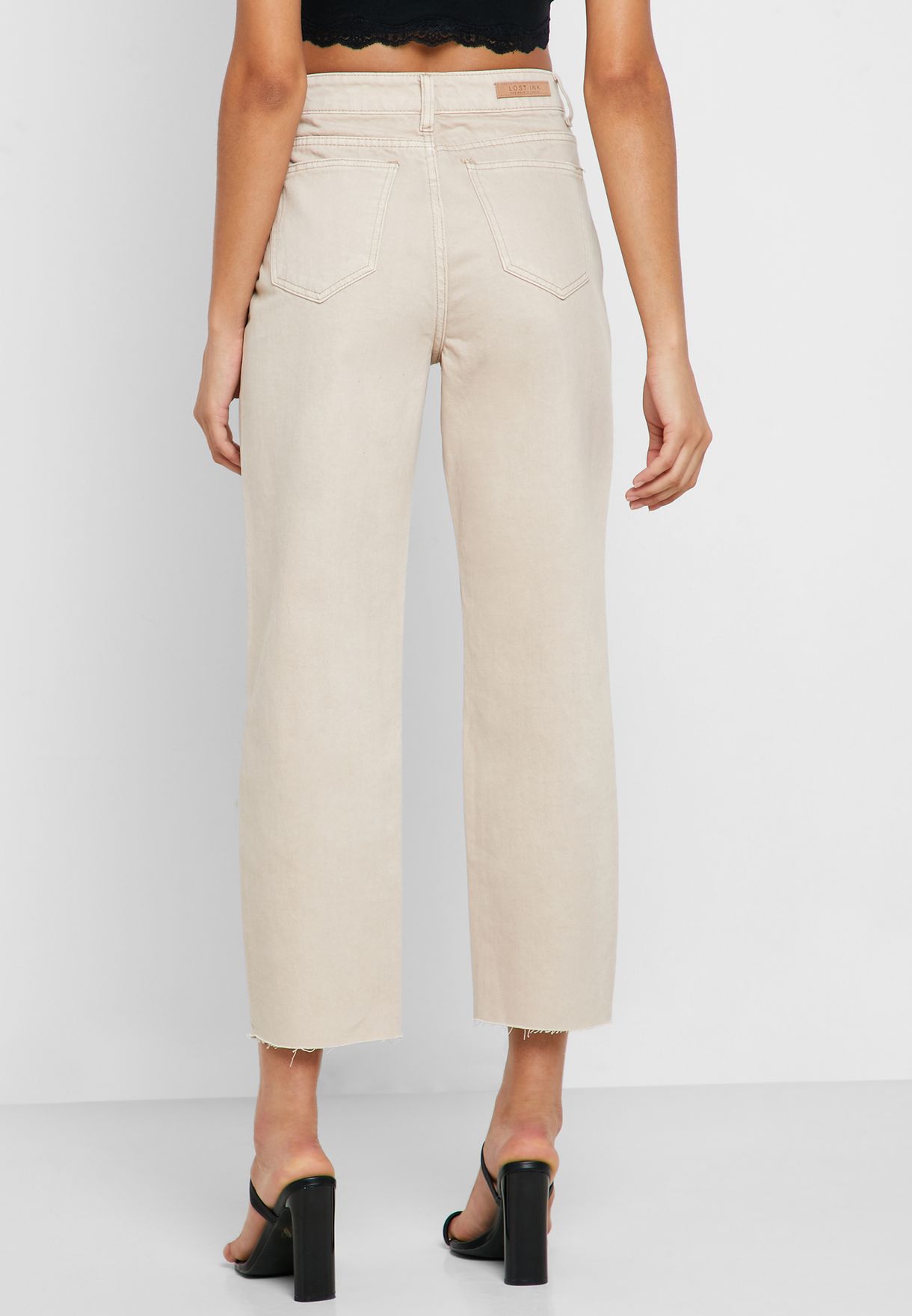 straight jeans beige