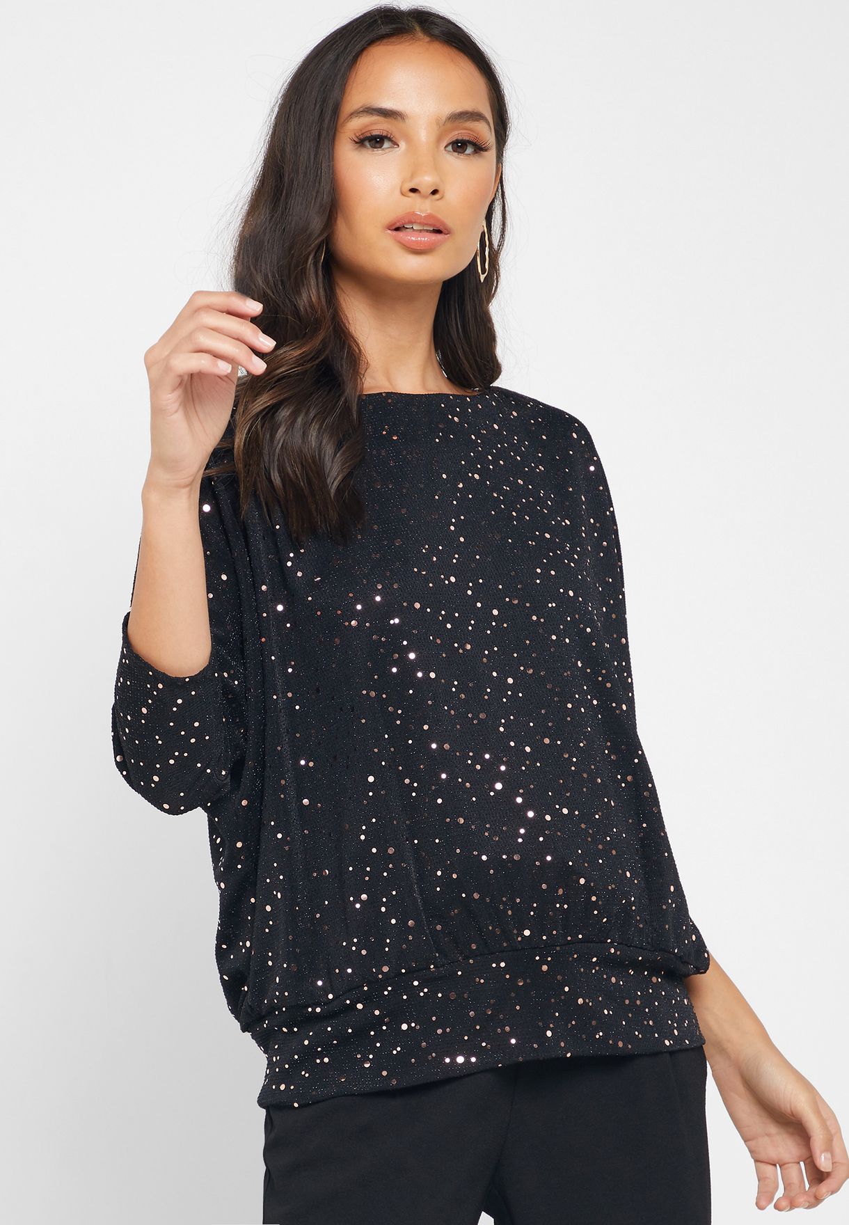 petite sequin tops