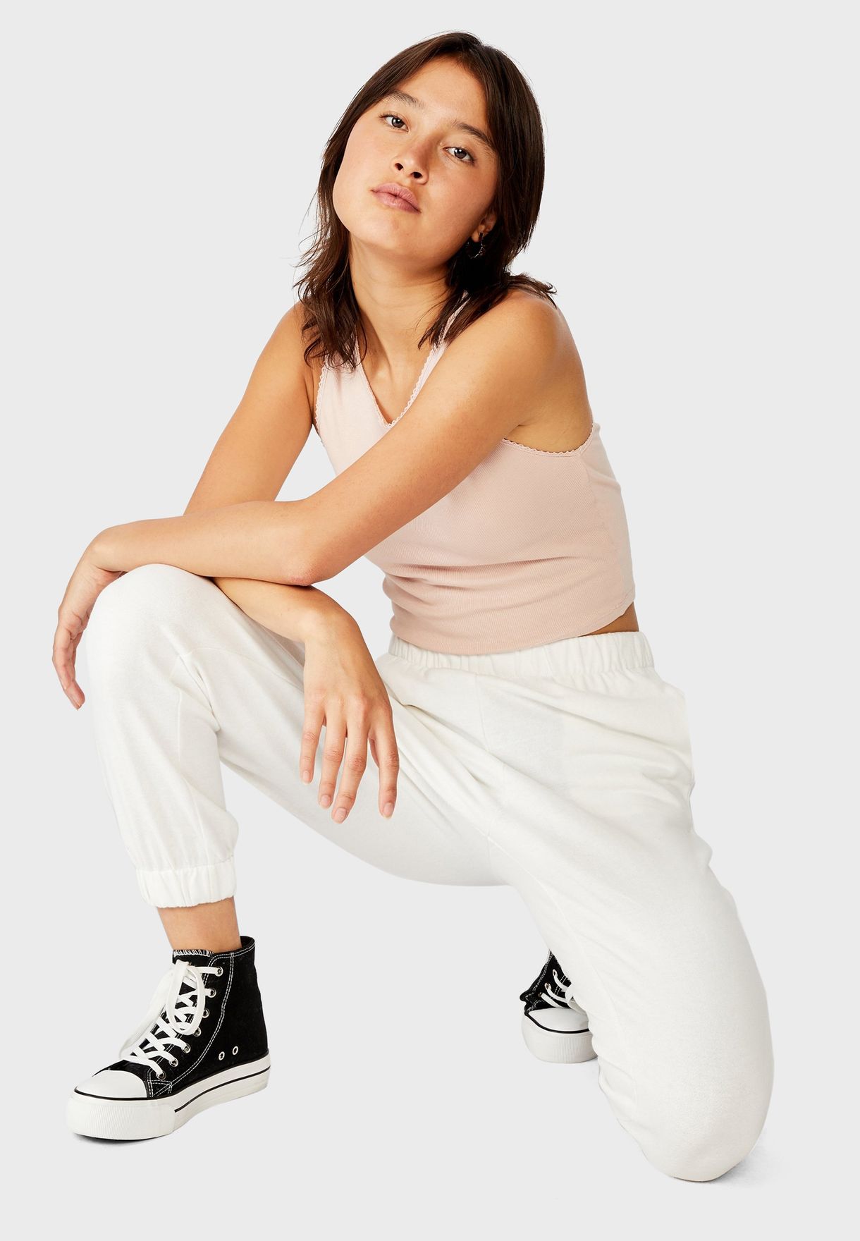 cotton on high waisted track pants