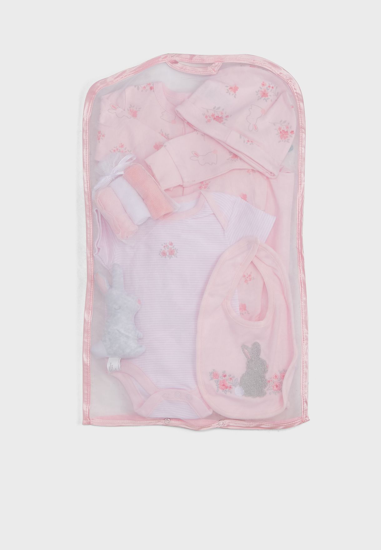Infant Bunny Sleep suit + Hat And Bib
