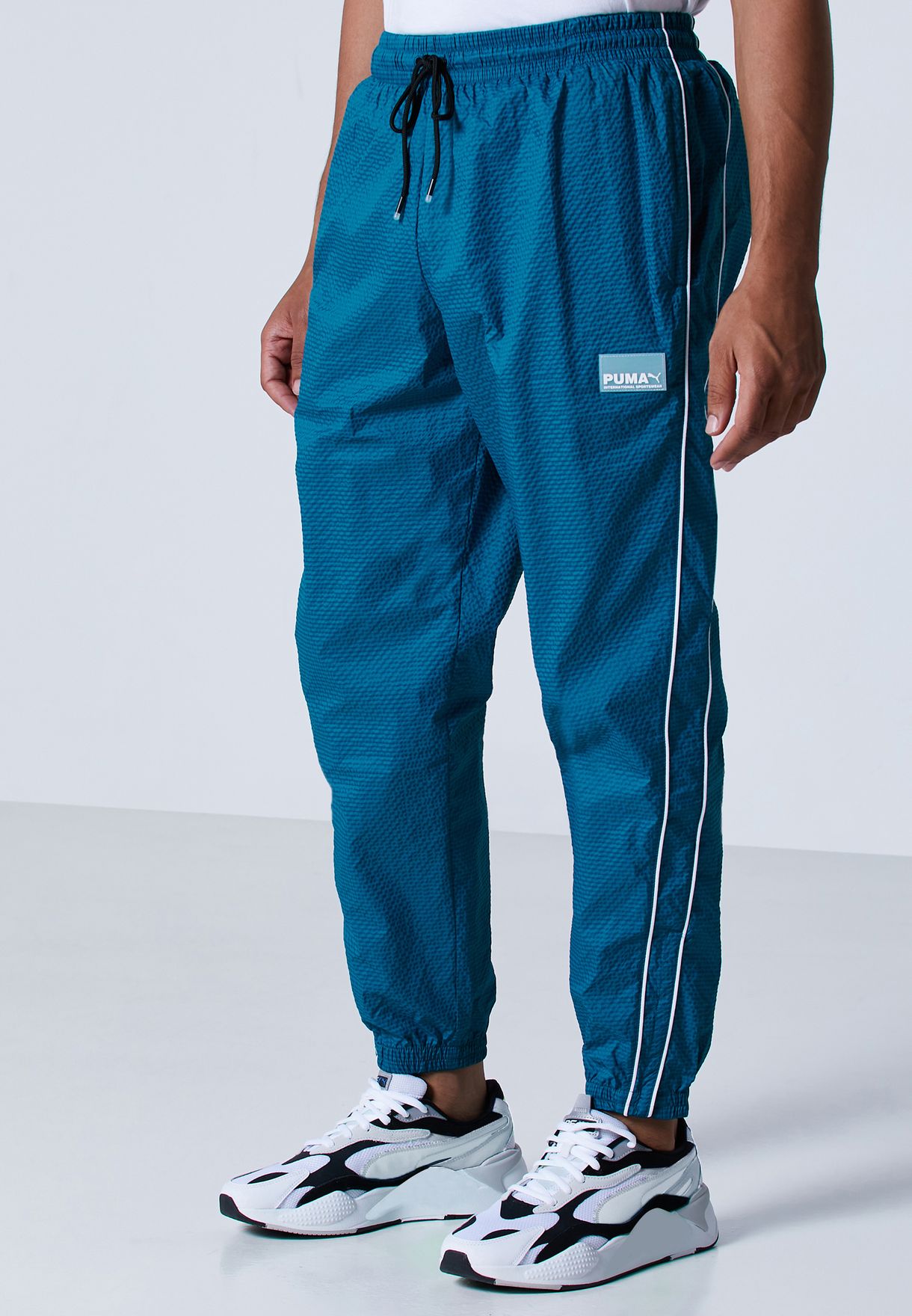 puma blue track pants