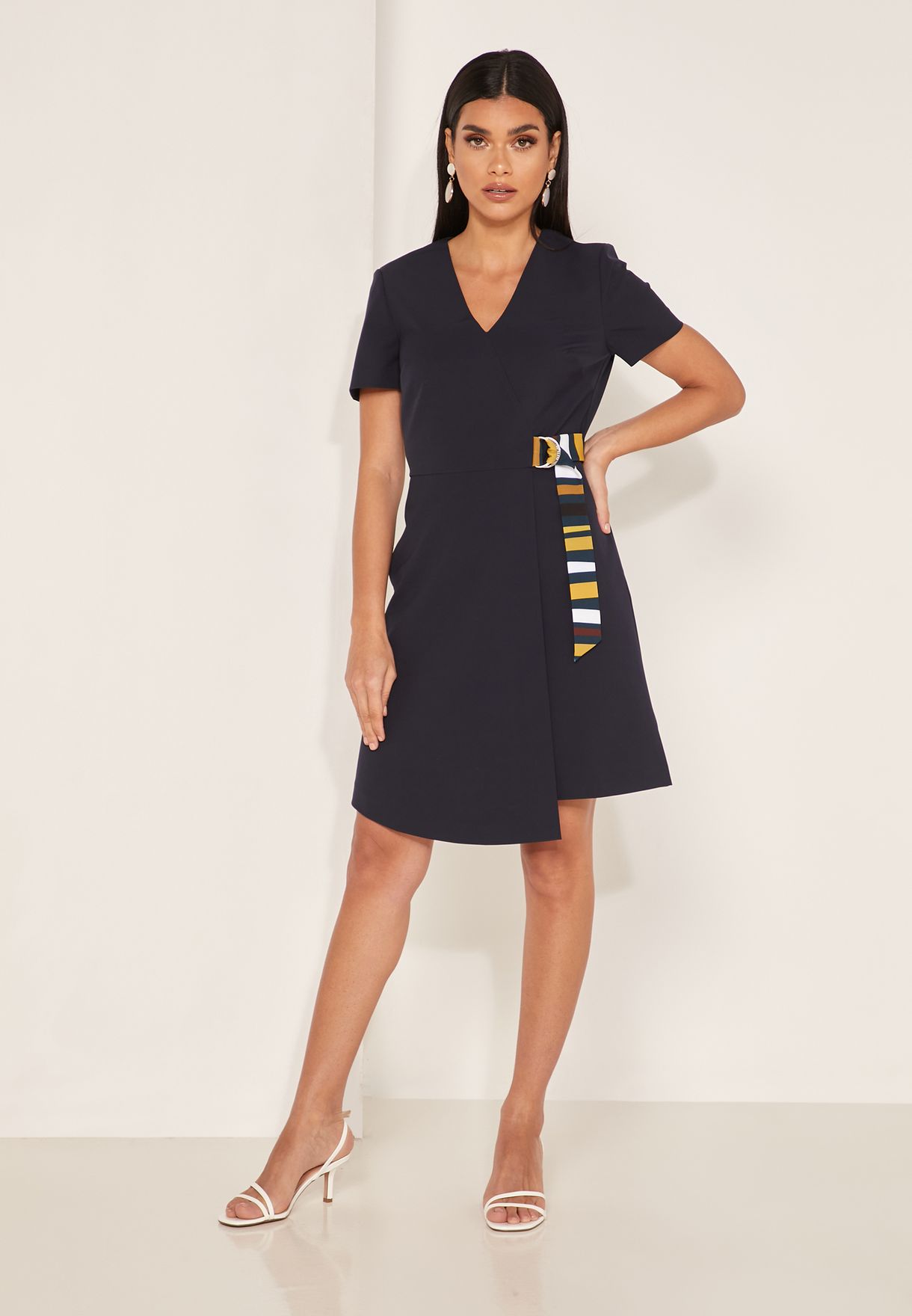 ted baker florry v neck jersey wrap dress