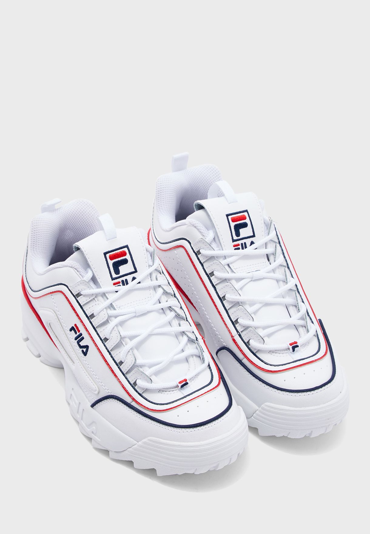 Athletic Shoes Fila DISRUPTOR II CONTAST PIPING Men's White 125 ...