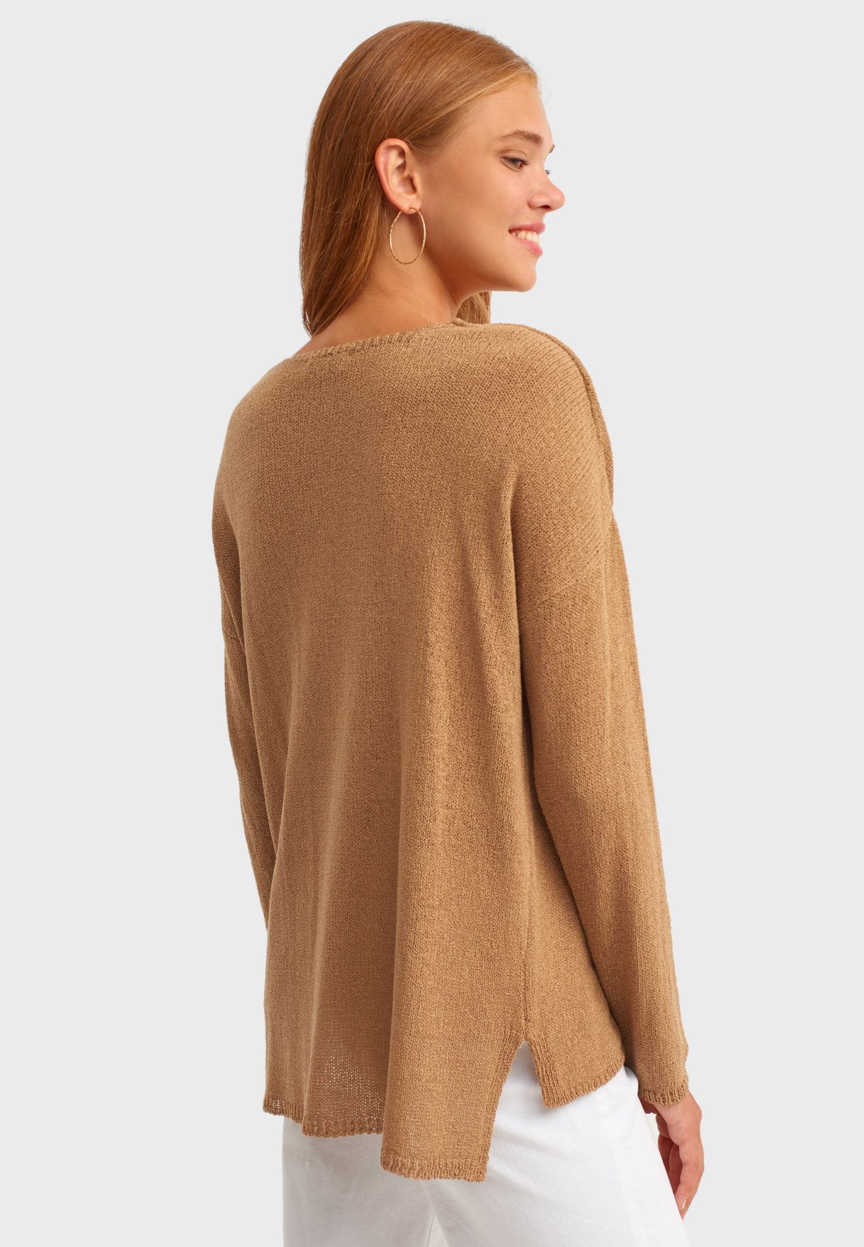 brown oversized sweatshirt