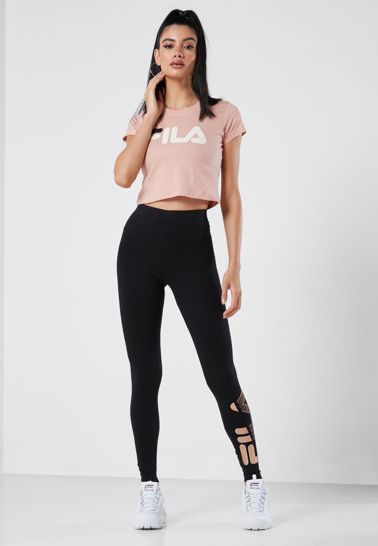 fila panel logo leggings