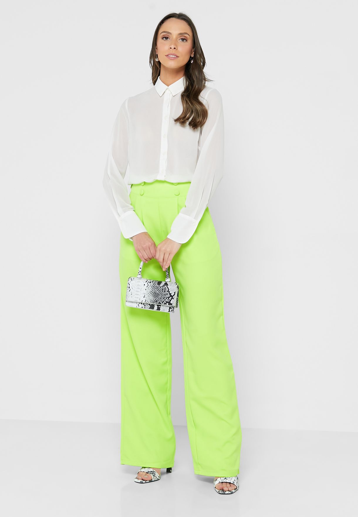 Button Detail Pants