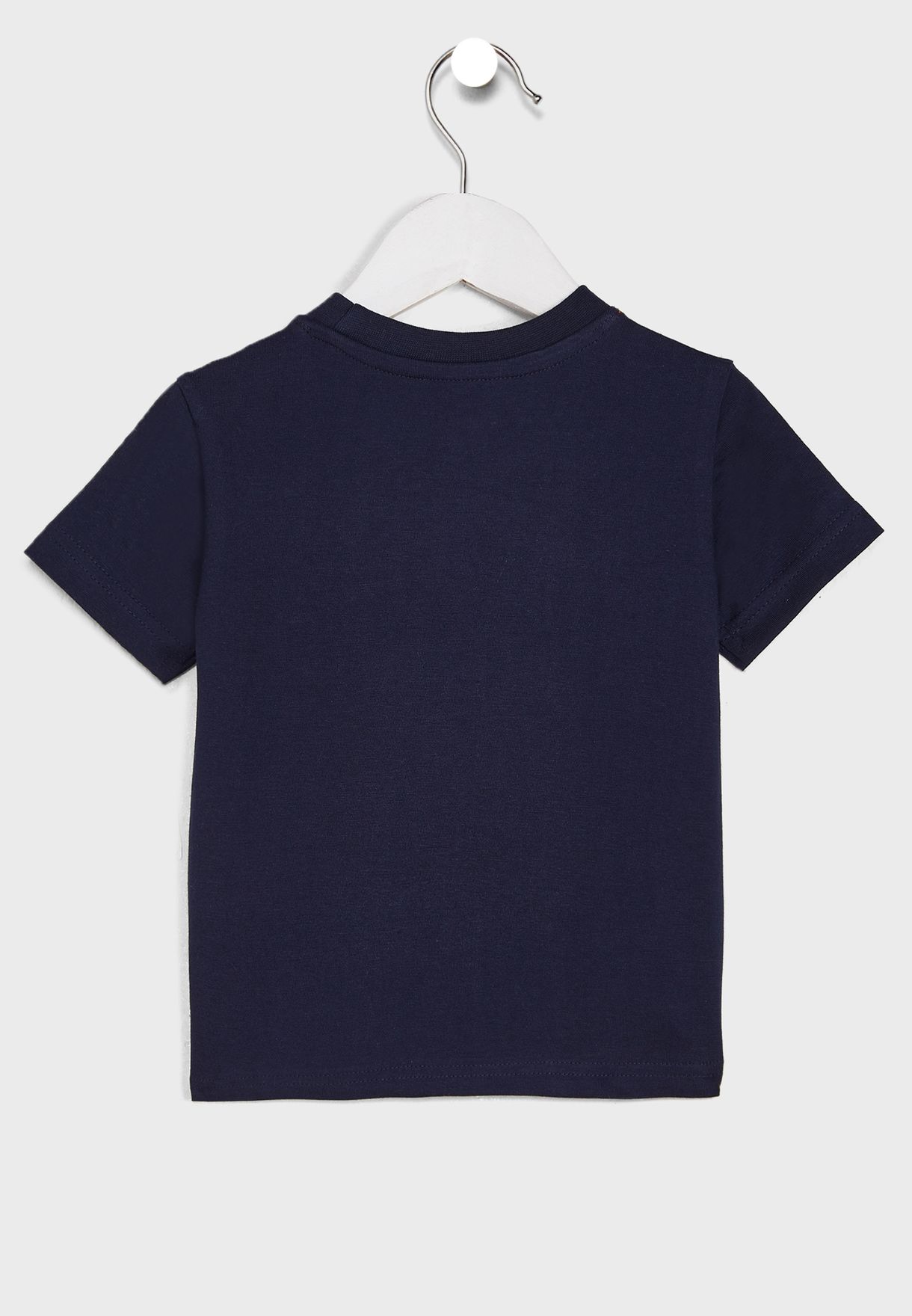Round Neck Printed Applique T-Shirt
