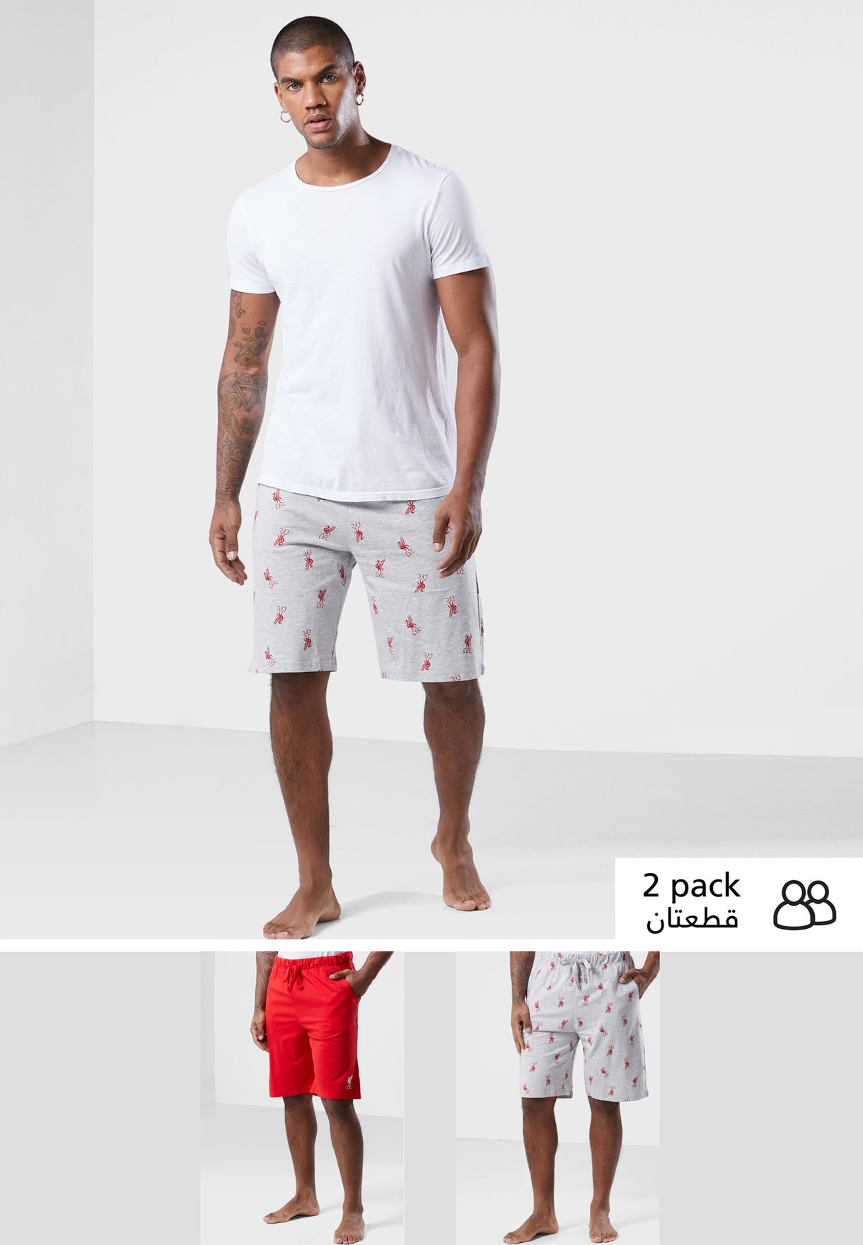 Liverpool 2 Pack Lounge Shorts