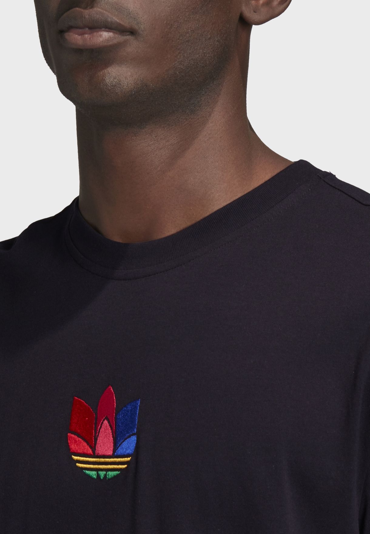 adidas Originals black adicolor 3D T-Shirt for in MENA, Worldwide