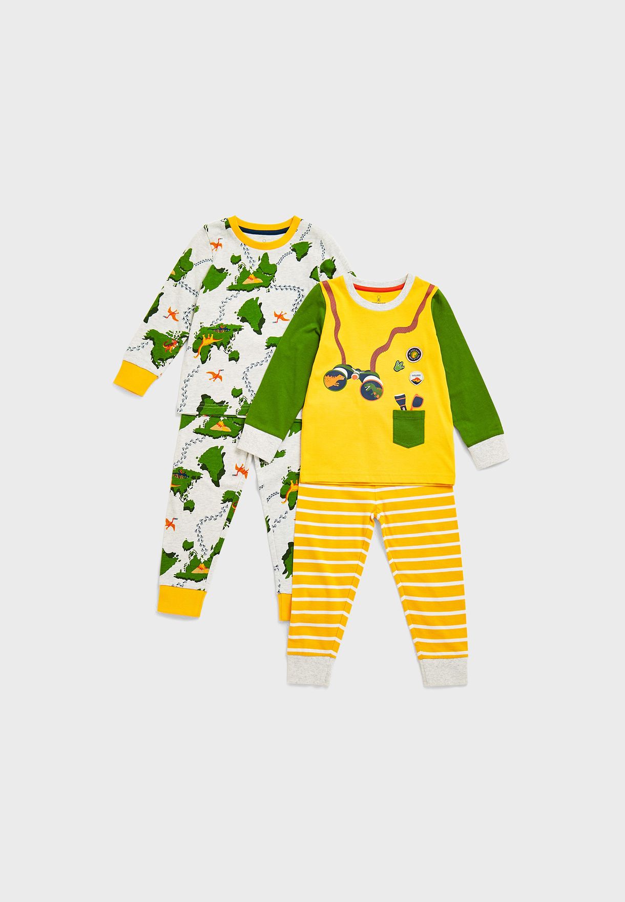 Kids 2 Pack Printed Pyjama Set