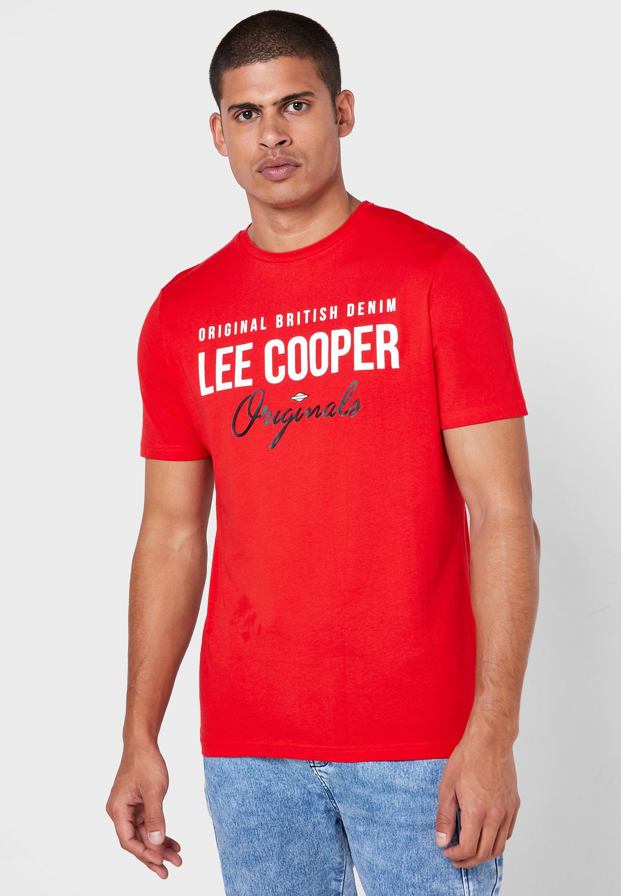 lee cooper red t shirt