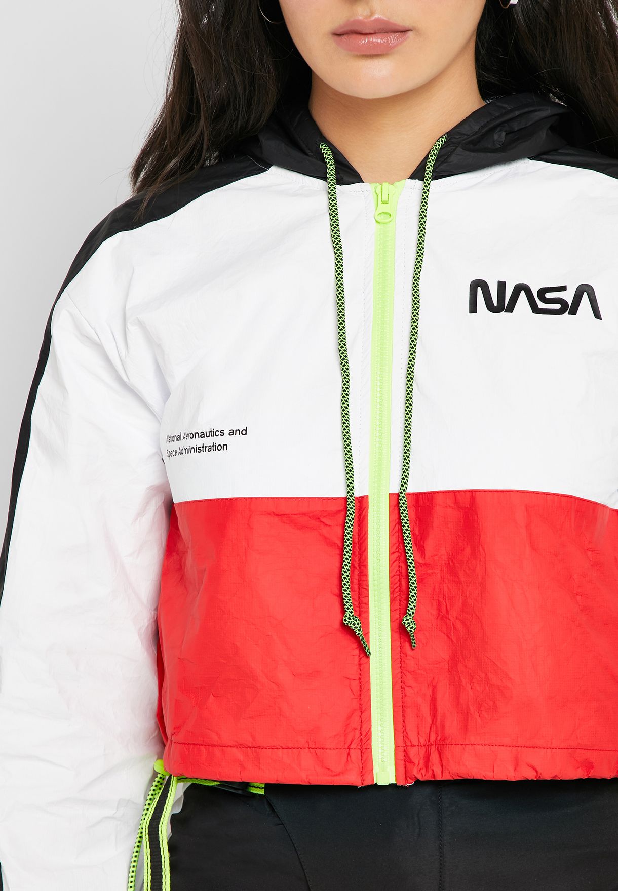 Buy Forever 21 multicolor NASA Colorblock Windbreaker Jacket for Women in  MENA, Worldwide